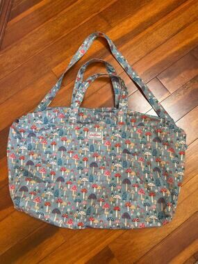 Cath Kidston Mushroom Print Packable Tote Bag with luggage pass-through